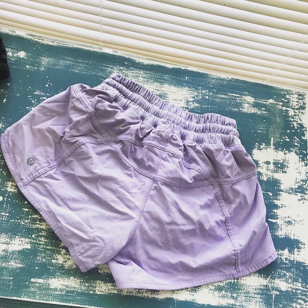 purple lululemon shorts